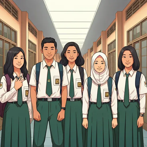 Ilustrasi siswa SMP Negeri 4 Sampit